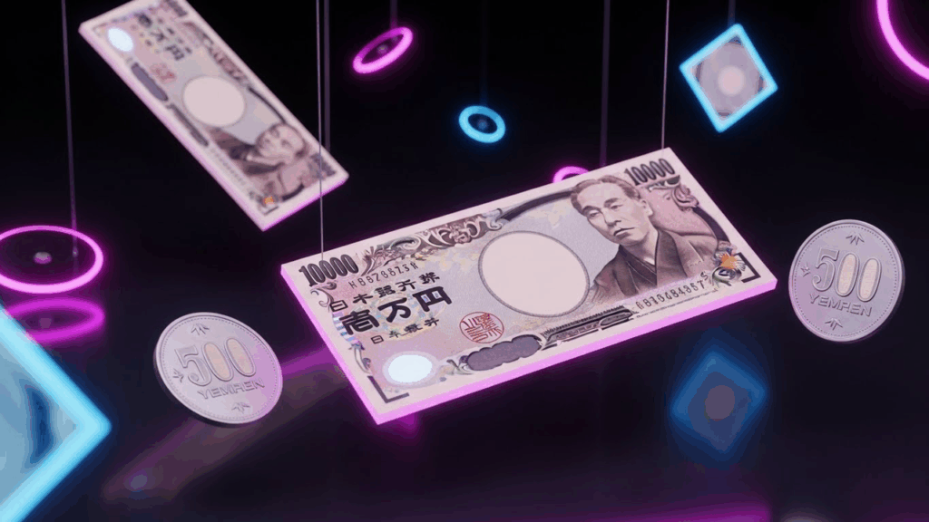 Japanese Yen Cash on Focus