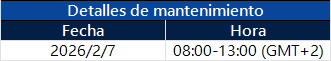 Notificación de actualización del servidor