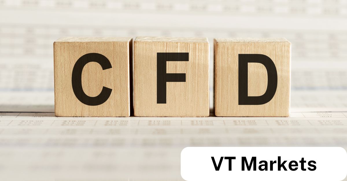 image VT Markets Wooden blocks spelling CFD placed on a financial chart background symbolising Contract for Difference trading opportunities with VT Markets for diverse investments