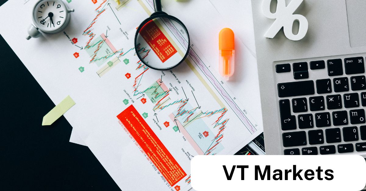 VT Markets What Is Negative Balance Protection and How It Works VT Markets A forex trading chart with colourful price graphs a magnifying glass a clock and a laptop symbolising analytical tools used in trading The VT Markets logo highlights trading resources