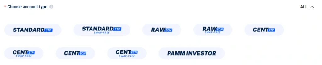 image 41 VT Markets Account type options with logos Standard STP Standard Swap Free Raw ECN Swap Free Raw ECN Cent STPECN PAMM Investor