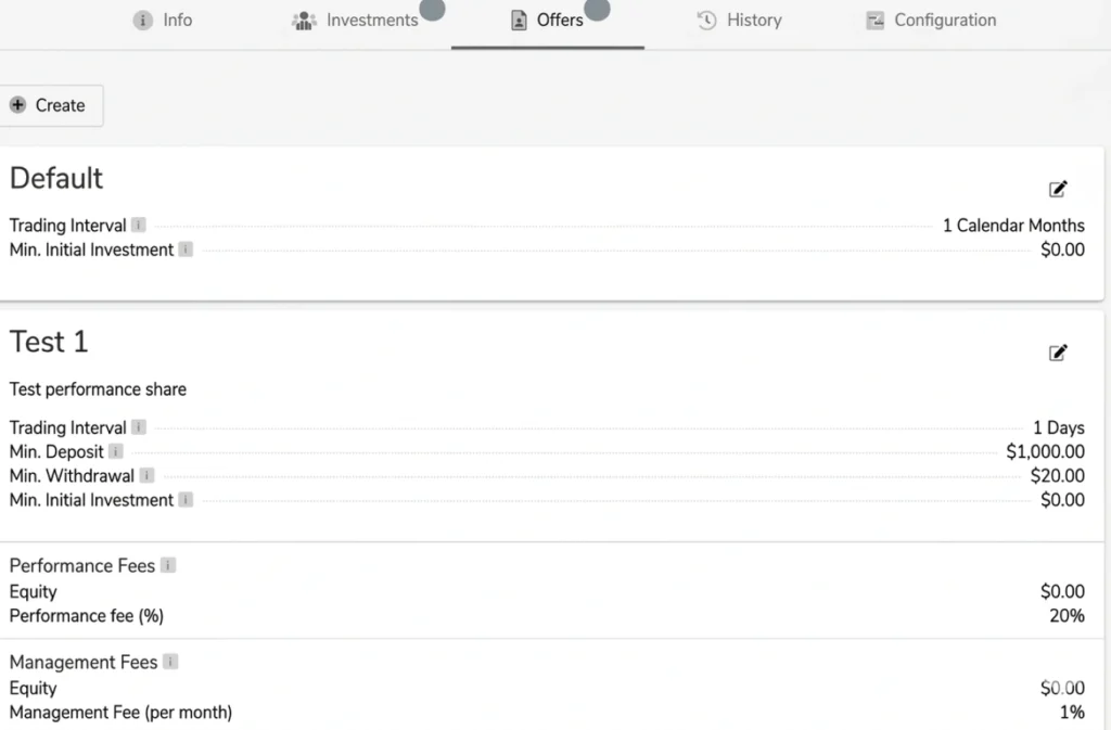 Screenshot of an offers list Default with 1 calendar month trading interval and  alt=